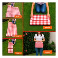 Cobertor Practico para Parque Tipo Cartera Doble Tela Liviano