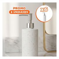 Pack6 Dispensador para Espacios del Hogar Cilindro Color Blanco Y Regalo Sticker
