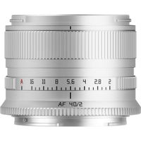 TTArtisan AF 40mm f/2 Lens para Nikon Z - Prime, Construcción Metálica, Motor de Enfoque