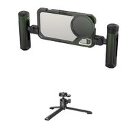 SmallRig Kit de Video Móvil para iPhone 15 Pro Max con Trípode de Mesa y Manijas Duales