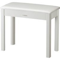 Yamaha Banco de Piano BC-108 con Asiento Acolchado Blanco, Altura Fija, Construcción de M