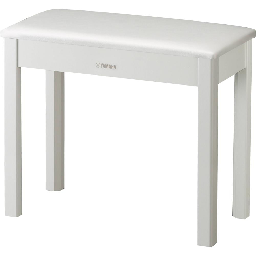 Yamaha Banco de Piano BC-108 con Asiento Acolchado Blanco, Altura Fija, Construcción de M