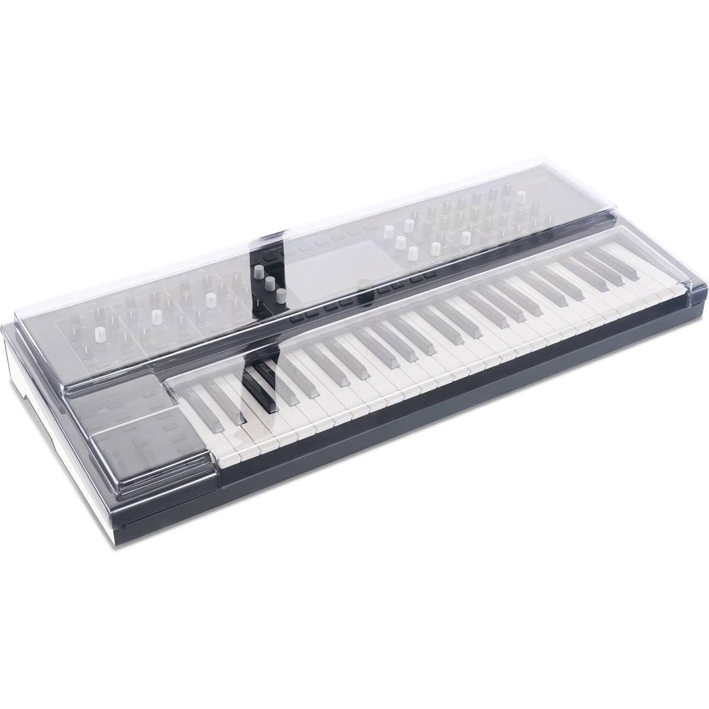 Decksaver Cubierta para Teclado Waldorf Iridium - Policarbonato Transparente, Diseño Bajo
