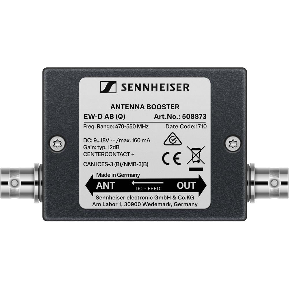 Sennheiser EW-D AB Antena Booster Inline para Sistemas Inalámbricos EW-D, Q: 470 a 550 MH
