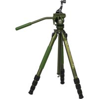 Sirui CT04 Trípode con Cabezal Fluido CT5 y Adaptador BA-1 para Binoculares - Capacidad d