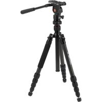 Oben Lander CT-3565 Trípode de Viaje de Carbono de 5 Secciones con Cabezal de Video TVH-1