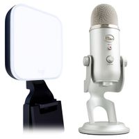 Logitech Litra Glow Kit de Luz Premium y Micrófono Blue Yeti - Audio de Calidad de Transm