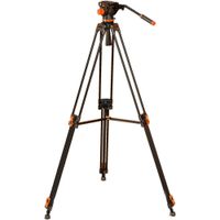 Geekoto DV3 Trípode de Video Profesional 33 lb, Altura de Trabajo 35 a 72""