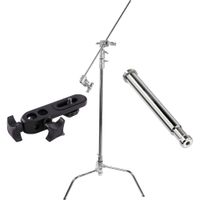 Impact C-Stand Overhead Shot Kit 10.75' con Plataforma para Cámara y Brazo de 40""