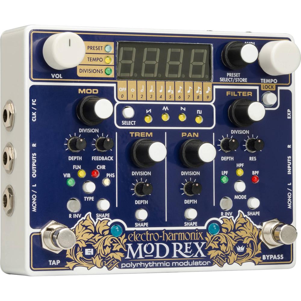 Electro-Harmonix Mod Rex Polyrhythmic Modulator Pedal - Cuatro Secciones de Modulación In