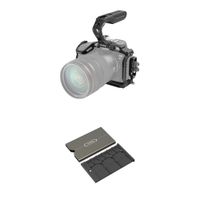 SmallRig Kit de Jaula Black Mamba para Canon EOS R5 C, R5 y R6 con Estuche para Tarjetas d