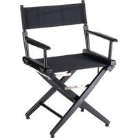 Filmcraft Silla de Director Pro Series 18"" - Estructura de Madera Negra, Lona de Algodón