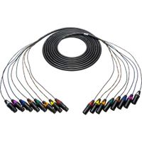 Sescom Cable Snake de Audio XLR de 8 Canales a 10' con Conectores Neutrik