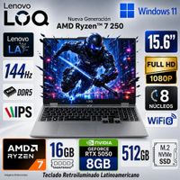 Laptop Gamer Lenovo LOQ 15AHP10 Ryzen 7 250 16GB 512GB SSD RTX 5050 8GB 15.6 FHD 83JG00B1LM