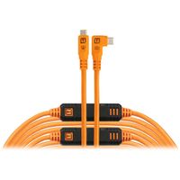 Tether Tools TetherPro Optima Cable USB-C 31' Naranja Alta Visibilidad, Conector en Ángul