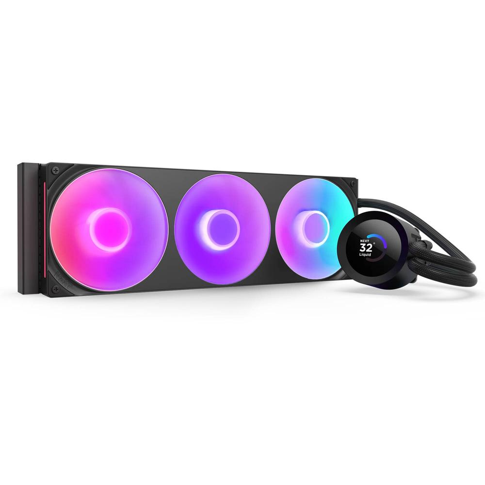 NZXT Kraken Plus 360 RGB AIO Liquid CPU Cooler - 360mm Radiador de Aluminio, 3 Ventiladore