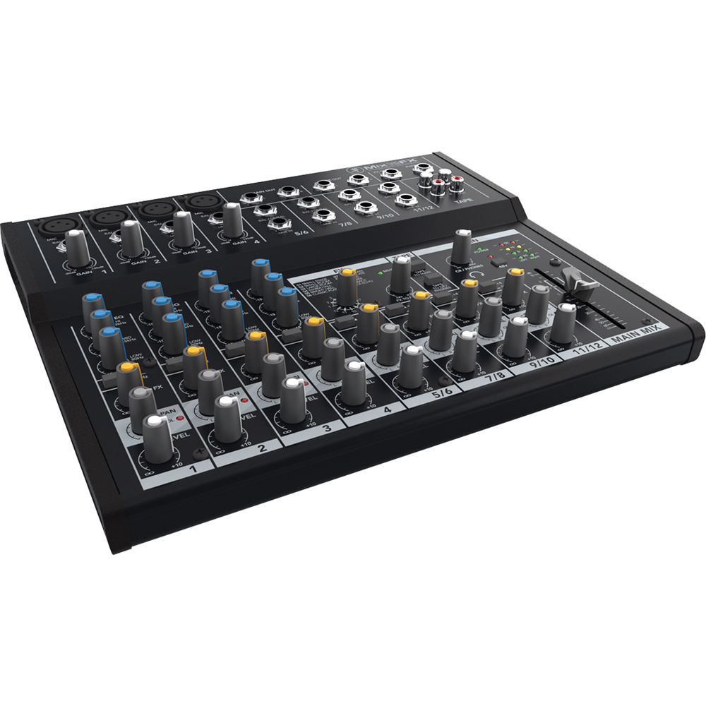 Mackie Mix12FX Mezclador Compacto de 12 Canales con Efectos - 4 Entradas Mic/Line, 4 Entra