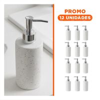 Pack12 Contenedor para Bano Cilindro Blanco con Acabado Dorado YRegalo Sticker