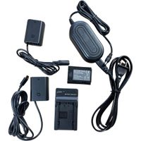 Bescor Kit de Batería FZ100 con Cargador, Batería Dummy USB Tipo-C y Adaptador de Corrie