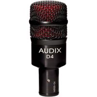 Audix Micrófono Dinámico D4 para Percusión - Patrón Hipercardioide, Respuesta de Frecu