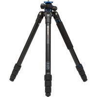 Benro Tripode de Viaje FGP28A de Aluminio 4 Secciones, Capacidad de Carga 30 lb, Altura MÃ