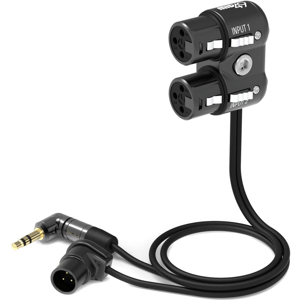 MID49 Audio Breakout AB-9 para Blackmagic PYXIS con cable de 9.5"" y soporte de phantom pow