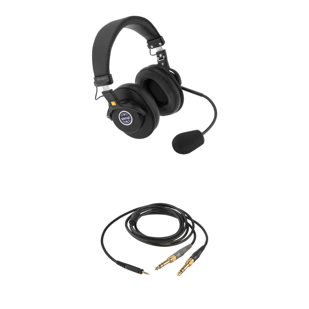 Senal SMH-1020CH2 Auricular de Comunicación Doble Cara con Micrófono Supercardioide y Ca