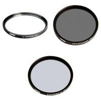 Tiffen Kit de Filtros 3 (77mm) - Filtro UV, Filtro Polarizador Circular, Filtro Black Pro-