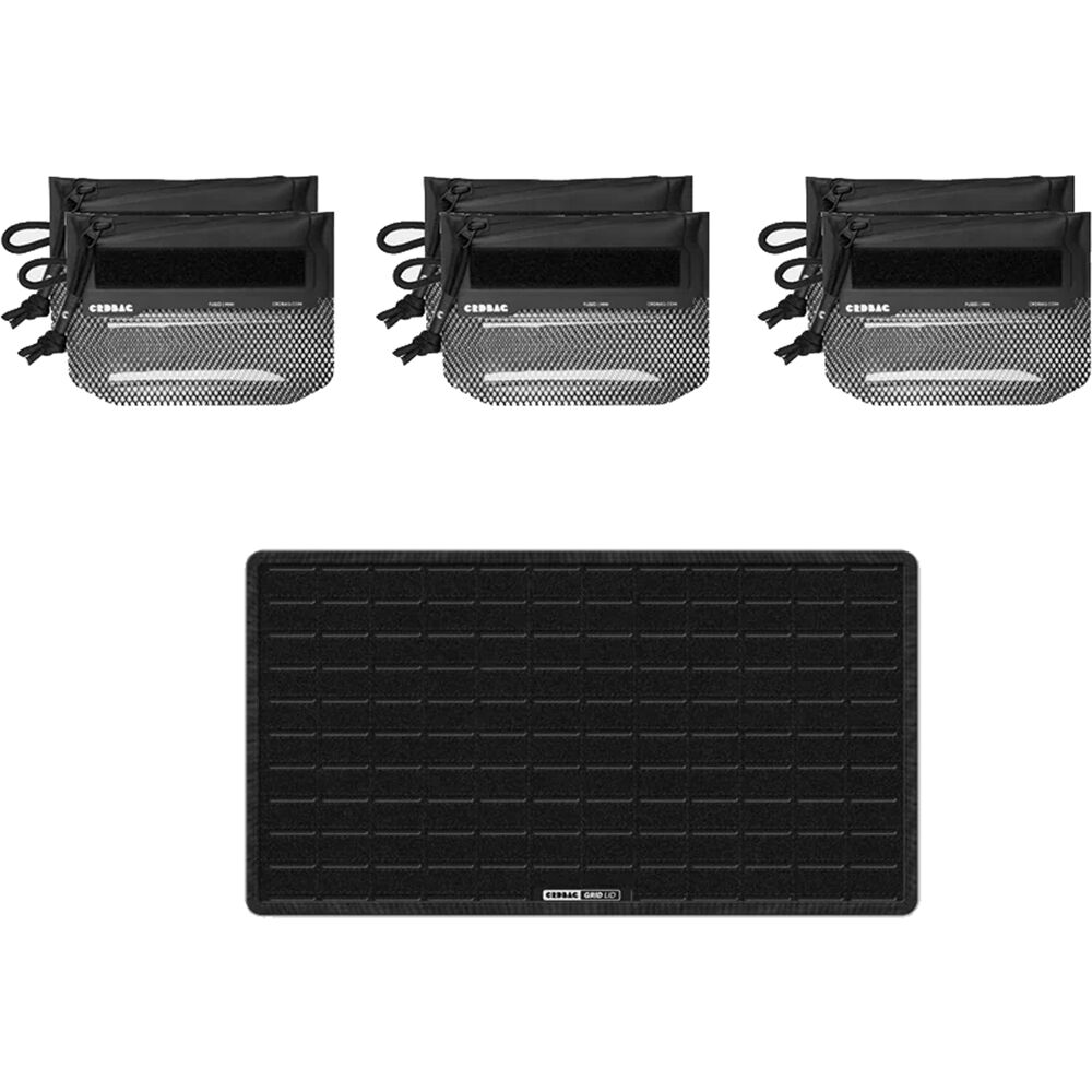 CRDBAG Grid-Lid Bundle 03 - Panel de Almacenamiento con 6 Bolsas Mini Zipper
