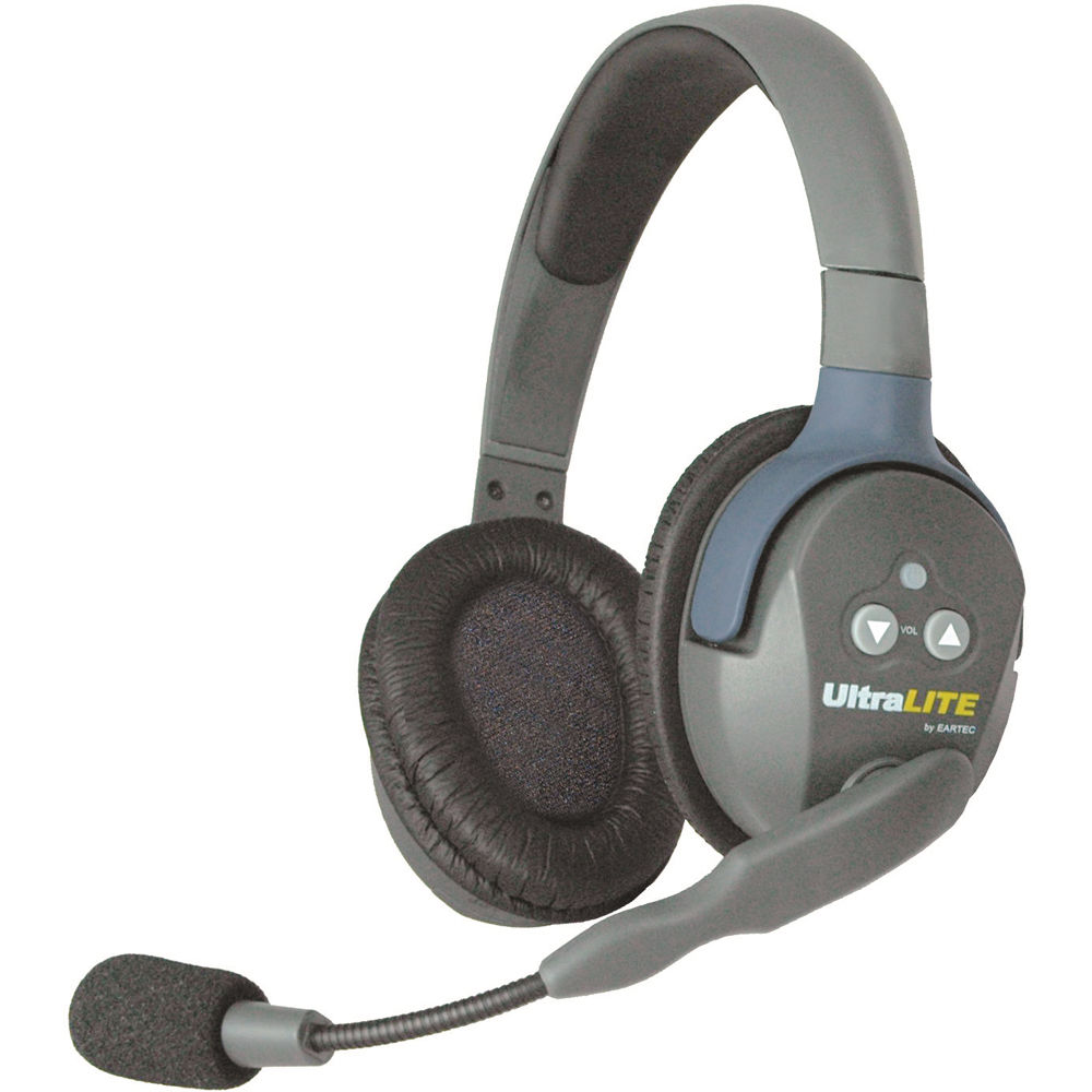 Eartec UltraLITE Headset Dual-Ear Master con Micrófono Cancelador de Ruido y Batería Rec