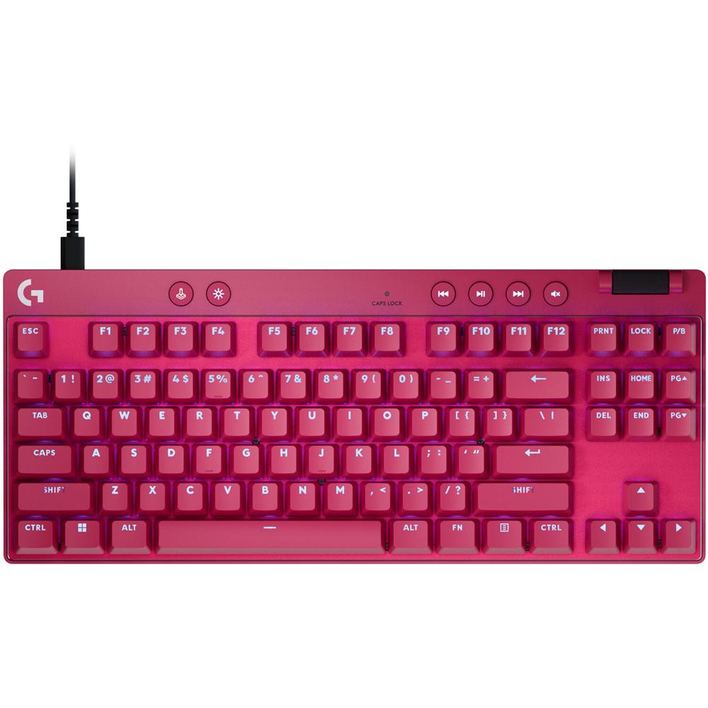 Logitech G Pro X TKL RAPID RGB Teclado Gaming Pink - Interruptores Analógicos Magnéticos