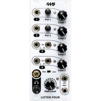 4ms Mixer Eurorack Listen Four 4 Canales con Salidas de Línea y Auriculares