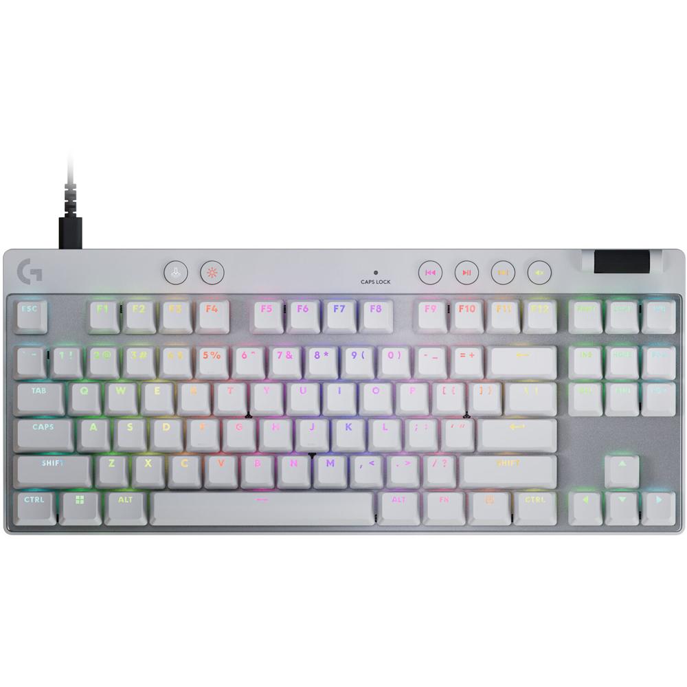 Logitech G Pro X TKL RAPID Teclado Gaming Tenkeyless Blanco con Interruptores Analógicos