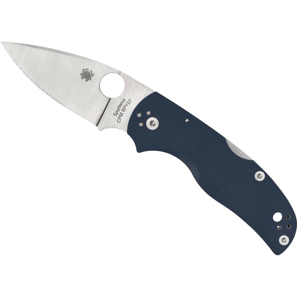 Spyderco Cuchillo Plegable Native 5 G-10 Azul Cobalto, Hoja de Acero Inoxidable CPM SPY27