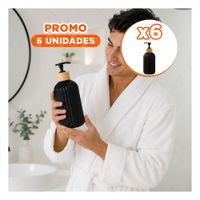 Pack6 Dispensador para Espacios del Hogar Cilindro Color Negro 7x19cm YRegalo Sticker