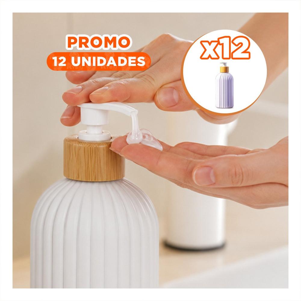 Pack12 Dosificador para Jabon de Manos Cilindro Color Blanco 7x19cm YPapel Regalo