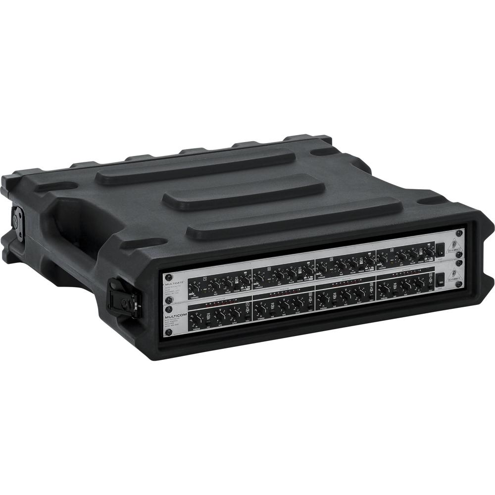 Gator Rack Case G-PRO-2U-19 2U Roto-Molded Polietileno con Tapa Removible y Asa Lateral