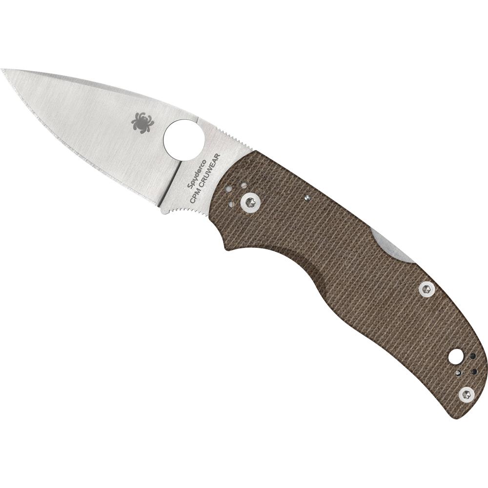 Spyderco Cuchillo Plegable Native 5 Micarta Marrón 2.95"" Hoja de Acero Inoxidable CPM Cru