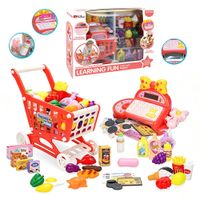 Set Caja Registradora con Carrito de Compras con 30 Accesorios