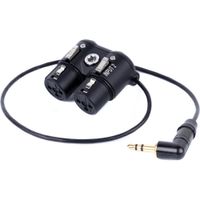MID49 Audio Breakout AB-3 para cámaras RED y DSLRs - Conexión 3.5mm TRS a 2 XLR 3-Pin, C