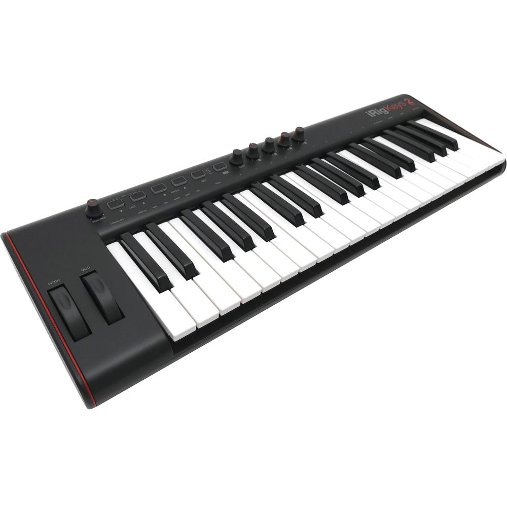 IK Multimedia iRig Keys 2 Pro Controlador MIDI USB de 37 Teclas, Sensibles a la Velocidad,