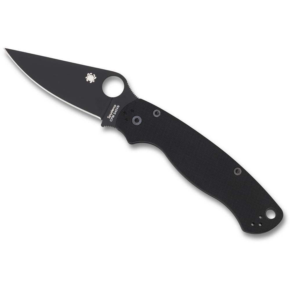 Spyderco Para Military 2 Cuchillo Plegable 3.5"" CPM S45VN Acero Inoxidable, Mango G10 Text