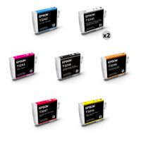 Epson T324 Kit de Cartuchos de Tinta UltraChrome HG2 para Impresora SureColor P400 - 6 Car