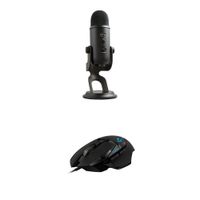 Blue Yeti Micrófono USB + Logitech G502 HERO Mouse Gaming - Calidad de sonido profesional