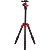 Manfrotto Element Small Tripode de Viaje de Aluminio Rojo - Capacidad de Carga 8.8 lb, Alt