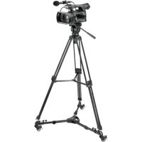 Magnus TrÃ­pode VT-3000 con Cabezal Fluido y Dolly - Soporta 3 kg, Placa de LiberaciÃ³n RÃ