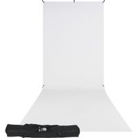 Westcott Kit X-Drop 5 x 12' - Fondo Blanco, Estructura Expandible y Funda de Transporte