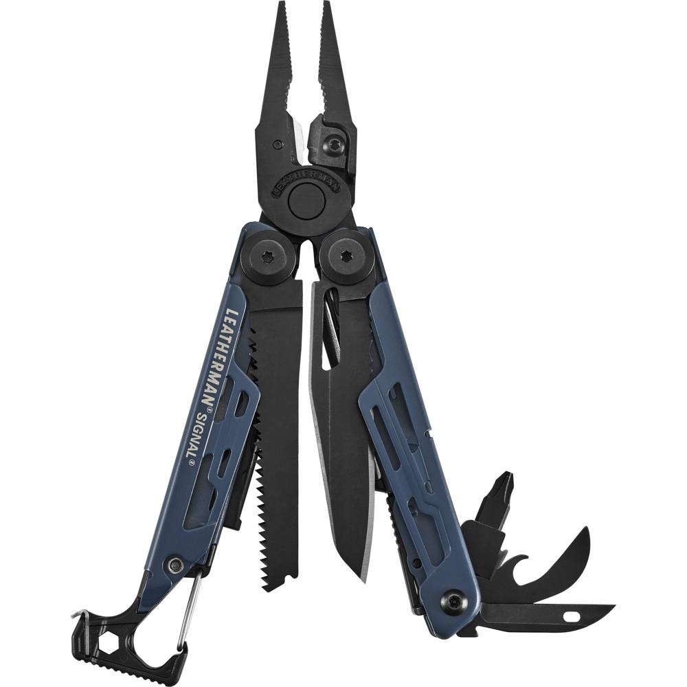 Leatherman Signal Multi-Tool Nocturnal con Funda de Nylon Negra - 19 Herramientas, Acero I