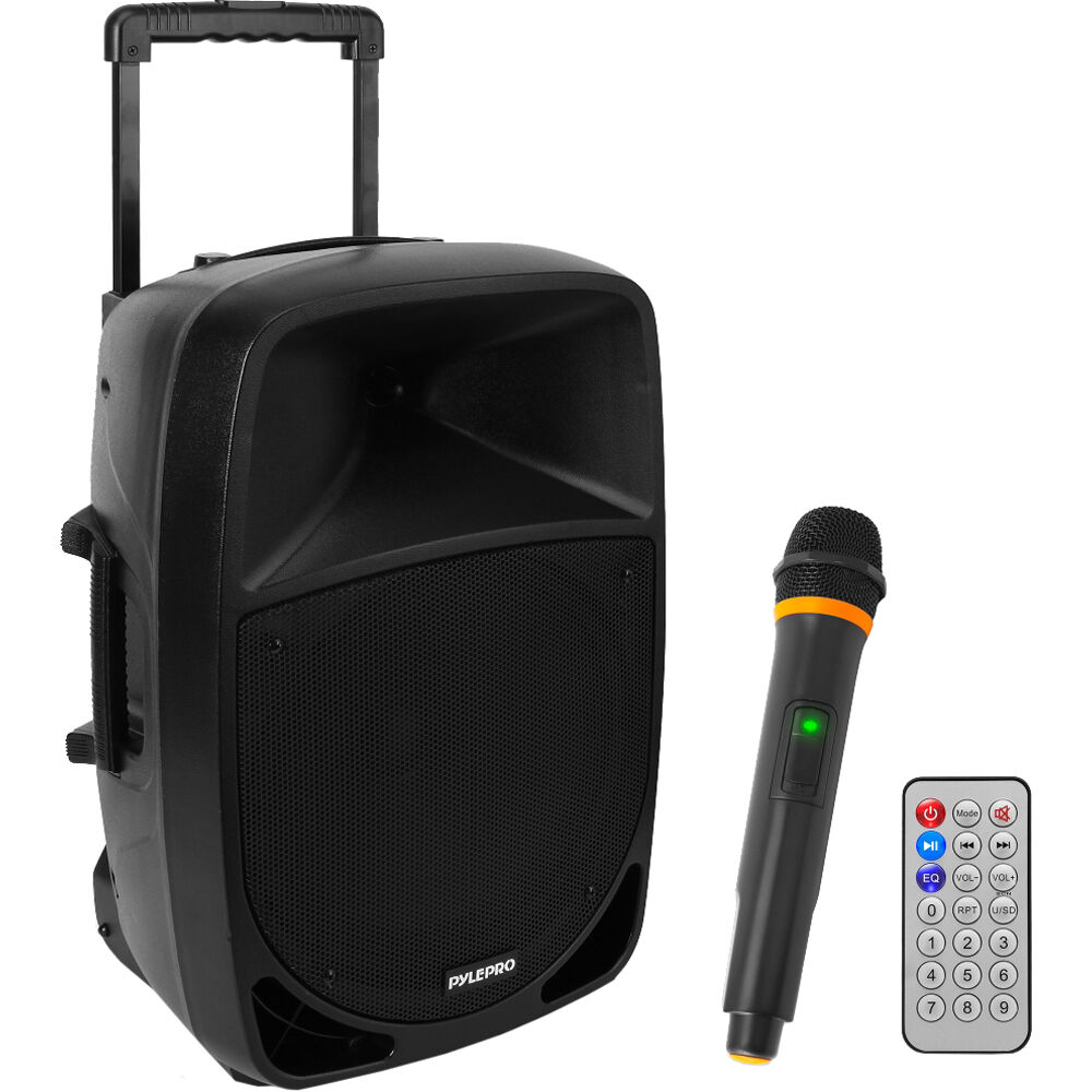 Pyle Pro PSBT125A Altavoz PA Portátil 2 Vías 1200W con Micrófono Inalámbrico
