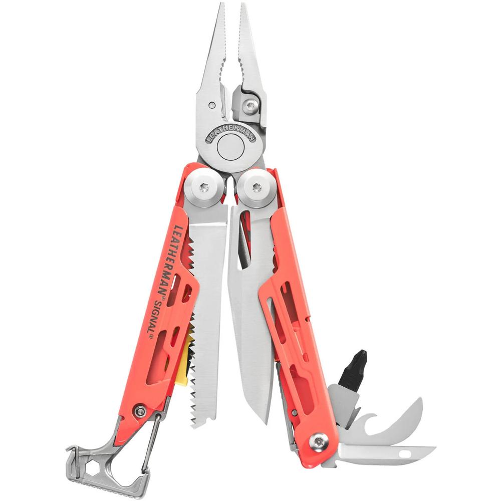 Leatherman Signal Multi-Tool 19 Herramientas Acero Inoxidable, Cuchilla Serrada 420HC, Pin